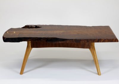 Flame Coffee Table with Live Edge